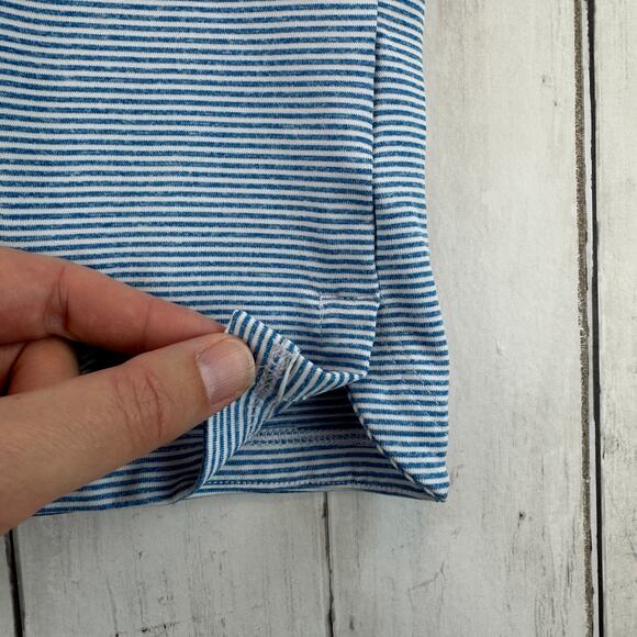 Nike Blue/White Vapor Striped Dri-fit Stretch Short Sleeve Golf Polo Size Large - Picture 3 of 11